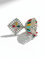 Meenakari Multi Colour Jhumka - Image 6