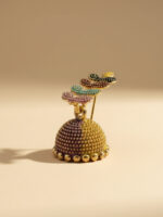 Metal Leaf Multicolour Jhumki - Image 7