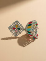 Meenakari Multi Colour Jhumka - Image 5