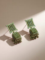 Sliver Rectangle Shape Jhumka - Image 2