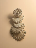 Four Layer Half Moon Sliver colour Jhumka - Image 5