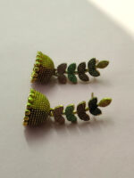 Metal Leaf Multicolour Jhumki - Image 6