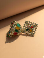 Meenakari Multi Colour Jhumka - Image 4