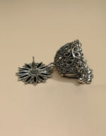 Designer Silver Wedding Jhumka - Image 6