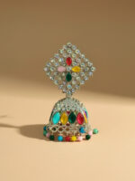 Meenakari Multi Colour Jhumka - Image 3