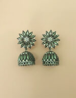 Designer Silver Wedding Jhumka - Image 5