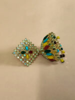 Light Pink Meenakari Jhumka - Image 6