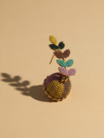 Metal Leaf Multicolour Jhumki - Image 3