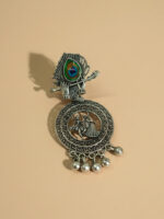 Sliver Flute hand Radha Krishna Jhumki - Image 6