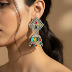 Meenakari Multi Colour Jhumka