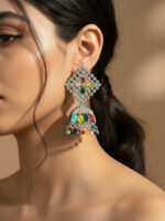 Meenakari Multi Colour Jhumka