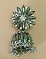 Designer Silver Wedding Jhumka - Image 3