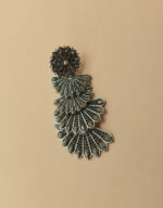 Four Layer Half Moon Dark Colour Jhumka - Image 4