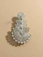 Four Layer Half Moon Sliver colour Jhumka - Image 3