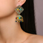 Light Pink Meenakari Jhumka