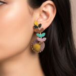 Metal Leaf Multicolour Jhumki