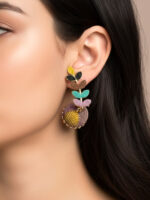 Metal Leaf Multicolour Jhumki