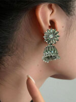 Designer Silver Wedding Jhumka